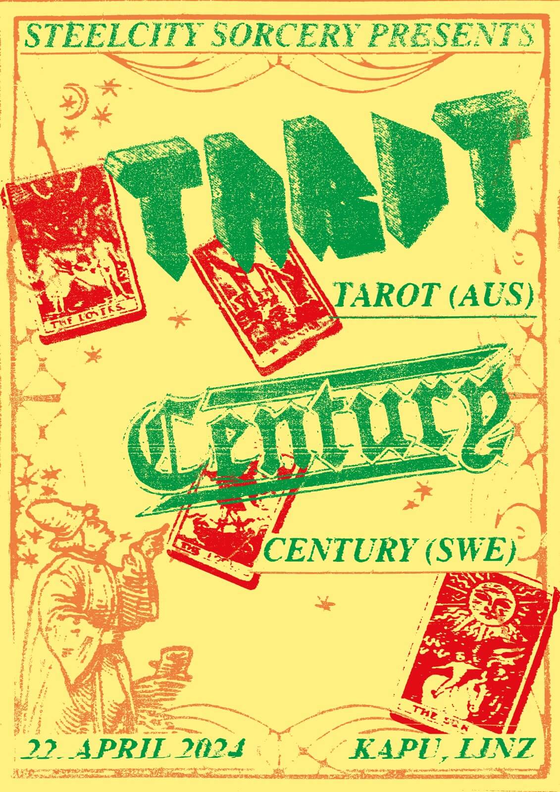 Poster for a Steel City Sorcery Concert